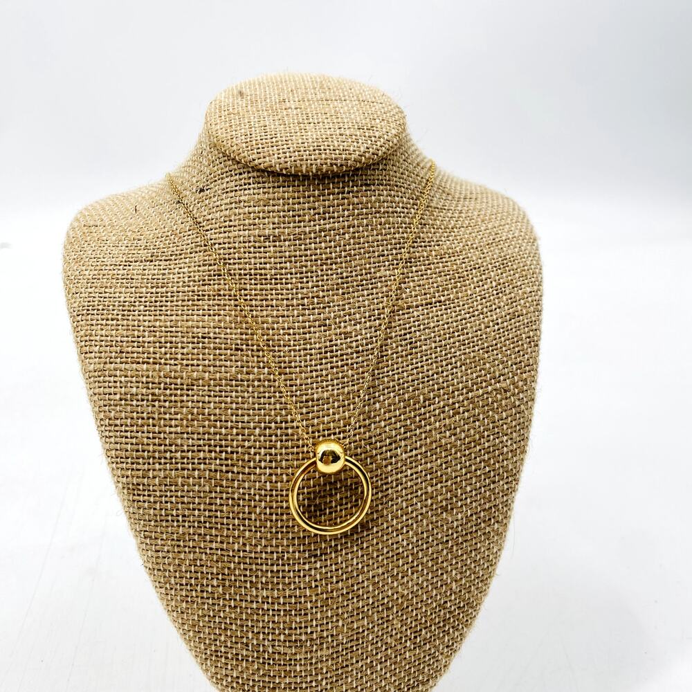 Gold Circle Bobble Necklace